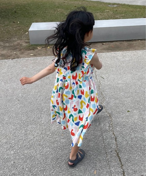 TARKER ワンピース 幾何学柄ワンピース キッズ 子供服 女の子