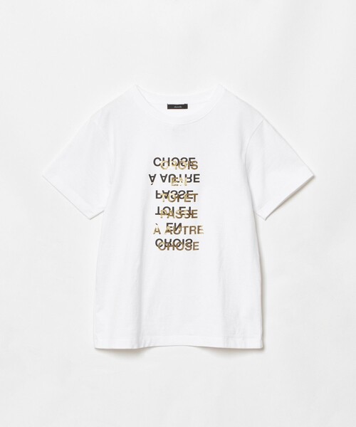 allureville メタリックレイヤードロゴTシャツ 新品未使用2025 allureville tシャツ メタリックレイヤードロゴTシャツ
