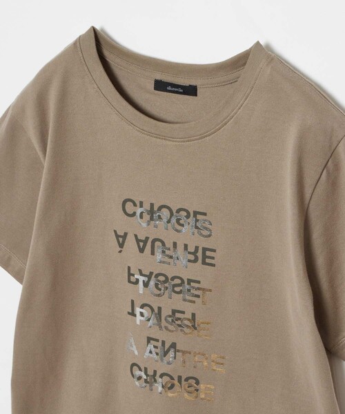 allureville tシャツ メタリックレイヤードロゴTシャツ