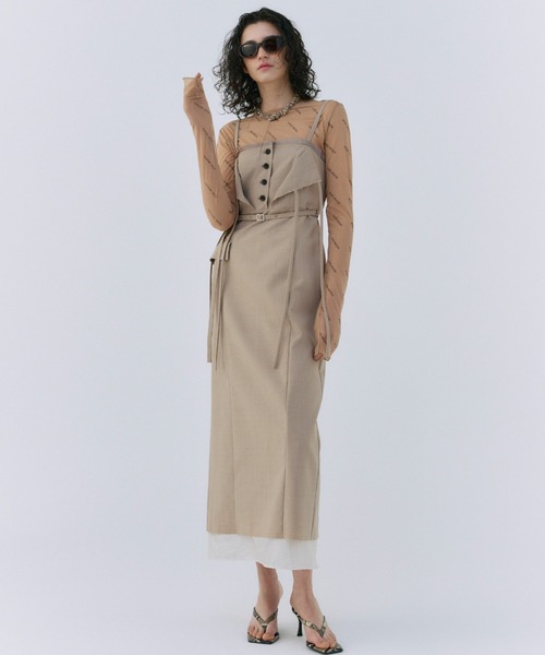 JOSE MOON ワンピース REBUILD SUITING DRESS/リビルドスーチン