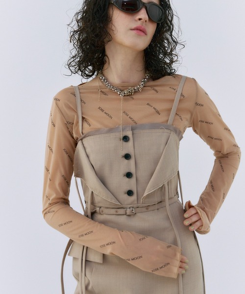 ワンピース PinDotPleatedLongDress 0301OP022242SK01.jpg