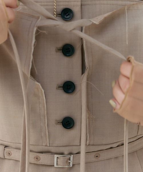 ワンピース JOSEMOON REBUILD SUITING DRESS REBUILD SUITING DRESS/リビルドスーチングドレス（ワンピース