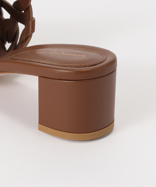 【関税込み】Gianvito Rossi ブラック Amalfi 45 ヒールサンダル Mules AMALFI 45 | Gianvito Rossi