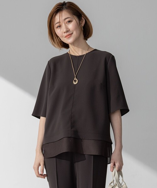 tシャツ 「WEB限定カラーあり」「UVカット・吸水速乾・洗える」ツイストプレーンラッフルスリーブ カットソー レディース 速乾ラッフルスリーブカットソー |ファッション通販のDHC