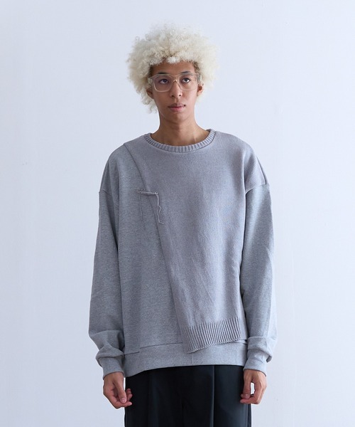 トレーナー スウェット DISCOVERED MIX KNIT CUTSEWN メンズ レディース