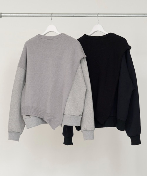 トレーナー スウェット DISCOVERED MIX KNIT CUTSEWN メンズ レディース