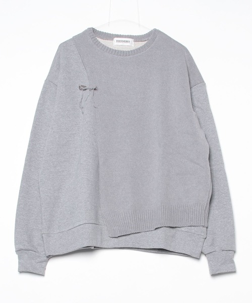 トレーナー スウェット DISCOVERED MIX KNIT CUTSEWN メンズ レディース