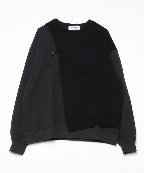 トレーナー スウェット DISCOVERED MIX KNIT CUTSEWN メンズ レディース