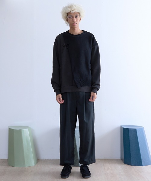 トレーナー スウェット DISCOVERED MIX KNIT CUTSEWN メンズ レディース