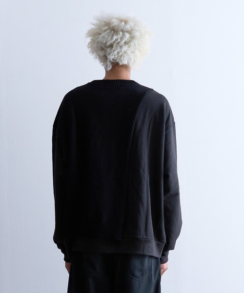 トレーナー スウェット DISCOVERED MIX KNIT CUTSEWN メンズ レディース