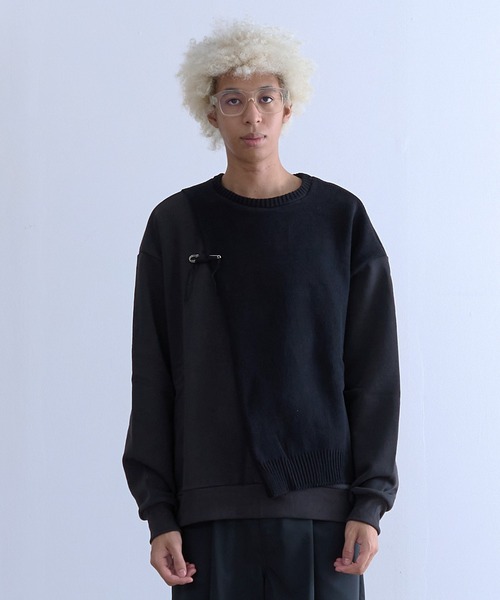 トレーナー スウェット DISCOVERED MIX KNIT CUTSEWN メンズ レディース