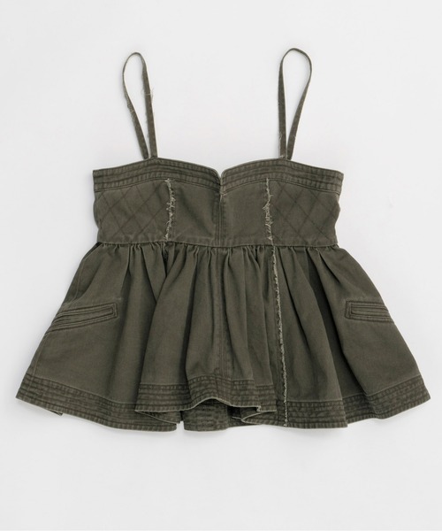 ブラウス シャツ Washed Peplum Tops/ウォッシュドペプラムトップス「MAISON SPECIAL/メゾンスペシャル」 レディース MAISON SPECIAL ブラウス シャツ Washed Peplum Tops/ウォッシュ