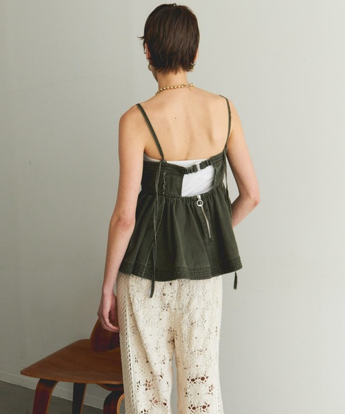 ブラウス シャツ Washed Peplum Tops/ウォッシュドペプラムトップス「MAISON SPECIAL/メゾンスペシャル」 レディース MAISON SPECIAL ブラウス シャツ Washed Peplum Tops/ウォッシュ