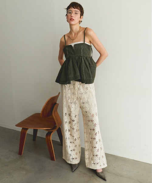 MAISON SPECIAL ブラウス シャツ Washed Peplum Tops/ウォッシュ