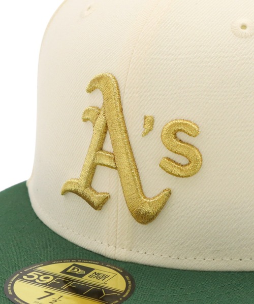 LA 59FIFTY キャップ サイズ7 ホワイト/イエロー ニューエラ キャップ 59FIFTY ニューヨーク ヤンキース MLB 2T