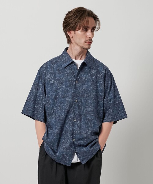 beauty＆youth ロンシャン ペイズリー キャンプカラー グランデシャツ BEAUTY＆YOUTH UNITED ARROWS シャツ ロンシャン アニマル
