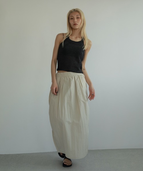 anuke（アンヌーク） タンクトップ ノースリーブ Strawyarn Knit 