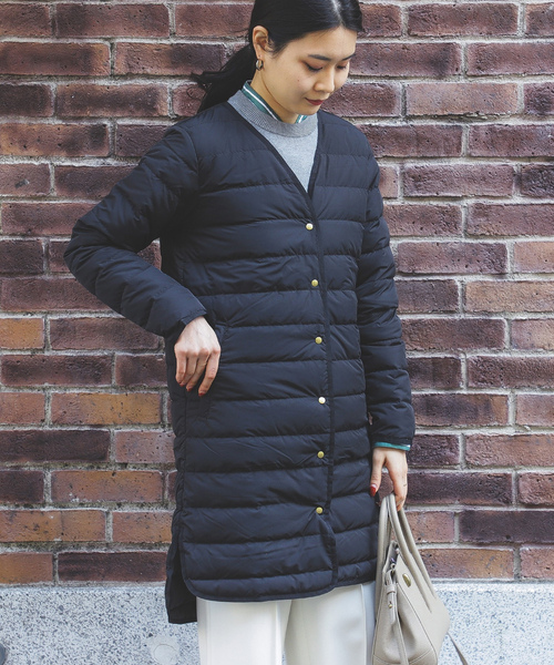 「BEAMS HEART」 ダウンコート MEDIUM オリーブ レディース_画像7