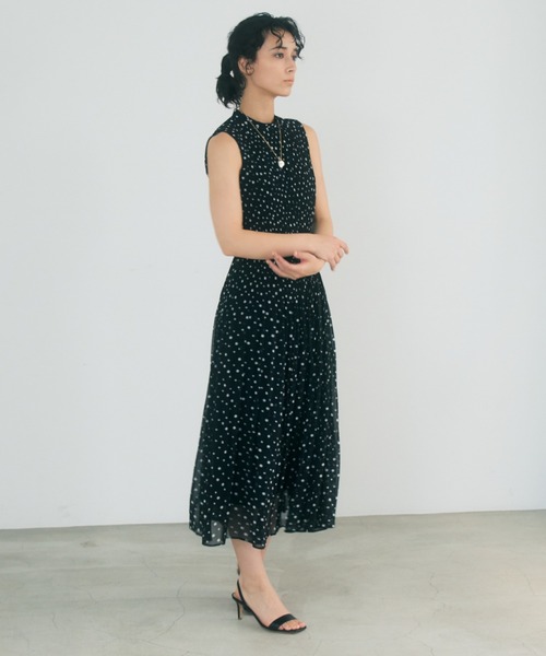 ANYIノースリーブ ワンピース 36 ANAYI 「ANAYI」 ノースリーブワンピース 36 ブラック
