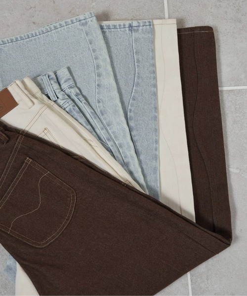 lawgy ジーンズ デニム デニムパンツ nuance wave patch denim