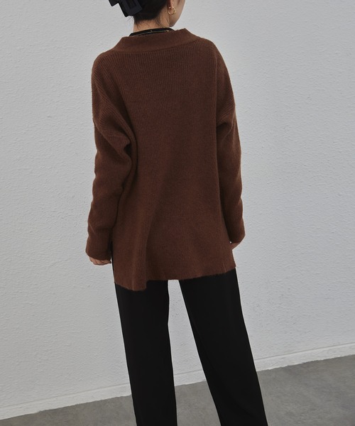 「MAISON DE THERESE」 ドルマンスリーブニット M ブラウン レディース_画像6