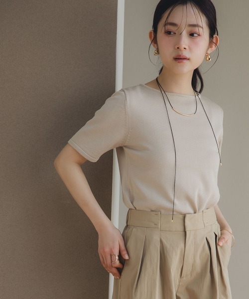 ニット セーター 小さいサイズ　ハーフスリーブニット　低身長さん・小柄女性 レディース