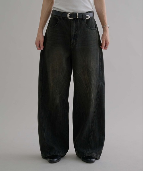 【SALE／55%OFF】 epnok ジーンズ ビンテージライクワイドデニムパンツ メンズ パンツ