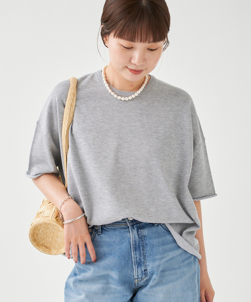 【美品】  IENA / イエナ | 2023AW | LEVITAコットン ハーフスリーブ プルオーバー ニット | F | グリーン | レディース IENA 【美品】 / イエナ | 2023AW LEVITAコットン ハーフ