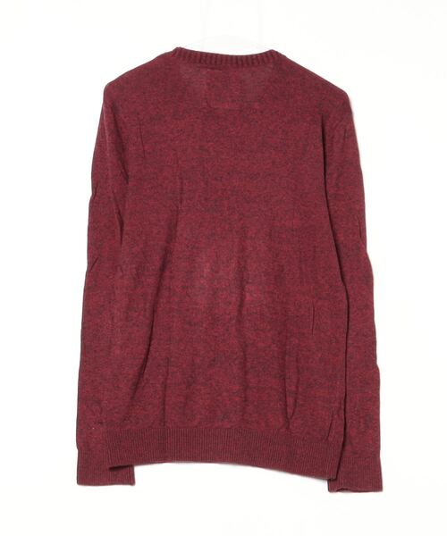 「Hollister」 ワンポイント長袖ニット S レッド メンズ
