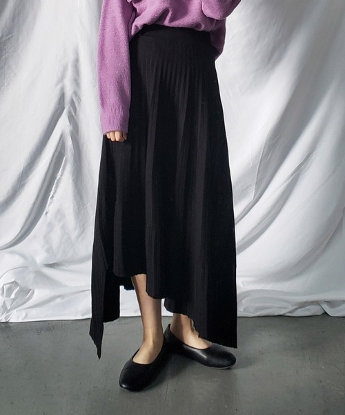 「me+em select」 プリーツスカート FREE ブラック レディース_画像4