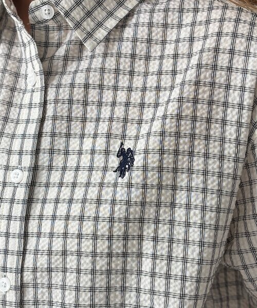 U.S. POLO ASSN. ブラウス シャツ 「U.S. ASSN.」シアサッカー
