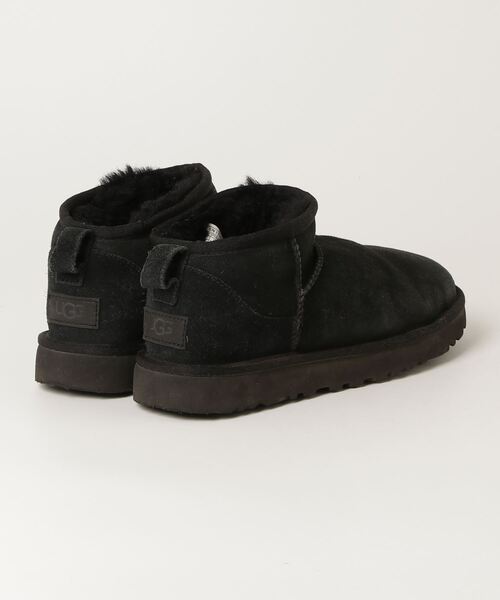 【美品】UGGムートンブーツ 23cm 黒　クラシック　ショート UGG（アグ） ムートンブーツ レディース CLASSIC MINI PLATFORM UGG