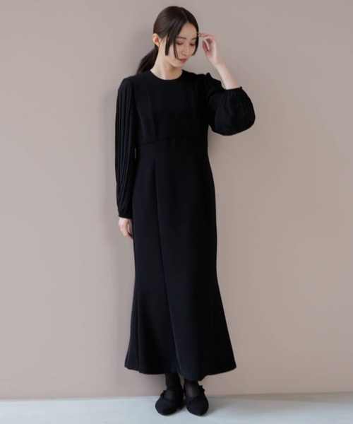 kaene ブラックワンピース kaene 「kaene」 長袖ワンピース 34 ブラック レディース