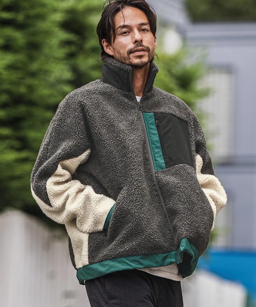 CAMBIO（カンビオ） コート ジャケット mj10945-ボアフリース切替