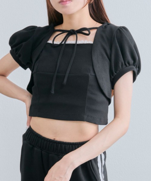 tシャツ フードレイヤードトップス レディース