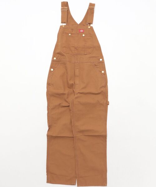 Dickies ブラウンオーバーオール Dickies [レディース] ディッキーズ オーバーオール ヒッコリー