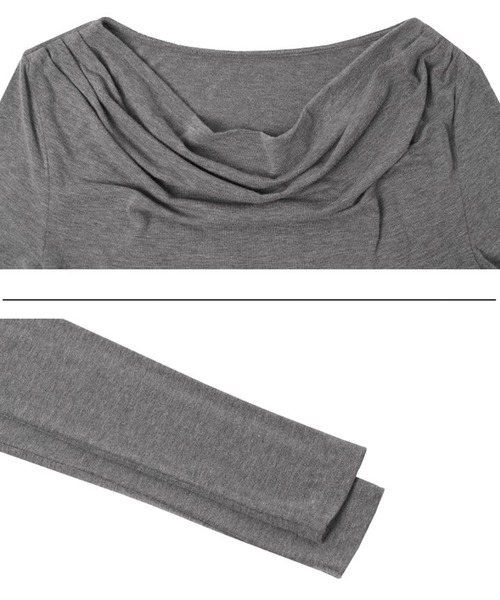 tシャツ オフショルダーアシメトップス EM25a020「EIGHTHMONTH」 レディースの画像