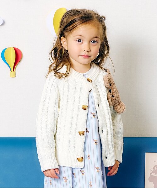 apres les cours カーディガン tiny bear モチーフカーディガン_