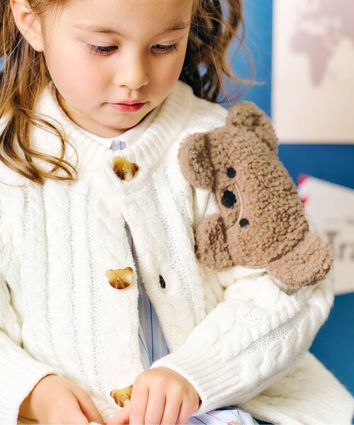 apres les cours（アプレレクール） カーディガン tiny bear モチーフ