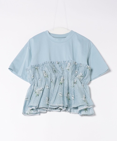 未使用・Chesty・チェスティ・チュール刺繍Tシャツ・ホワイト・1サイズ Chesty（チェスティ） tシャツ 「ZOZO限定」フラワーロゴTシャツ