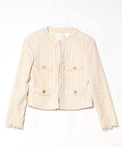 LOULOU WILLOUGHBY ツイードノーカラージャケットサイズ1 最