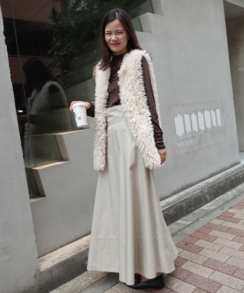 CORNERS（コーナーズ） ベスト ジレ プードルボアベスト レディース