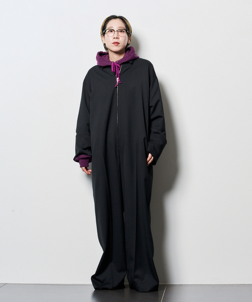 シティショップ　WOOL ジャンプスーツ　オールインワン　美品 ZIP ジャンプスーツ（つなぎ／オールインワン）｜CITYSHOP