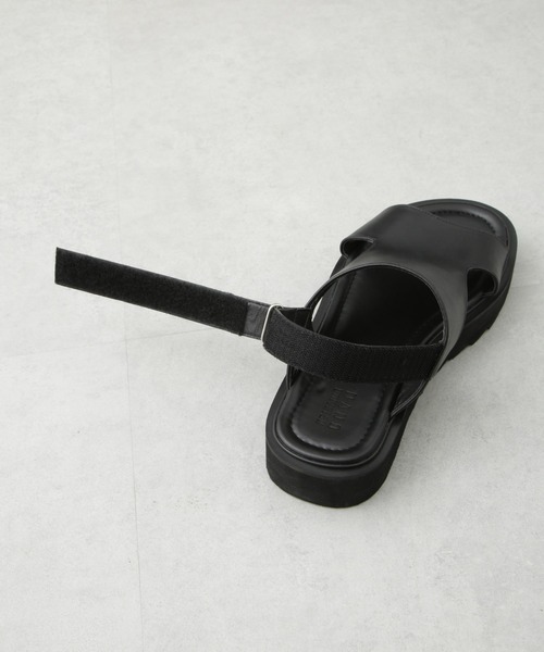 「NANO universe」 サンダル M ブラック メンズ_画像9