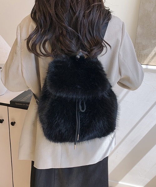 pyornim（ピョルニム） デイバック リュック ふわふわ フェイクファー