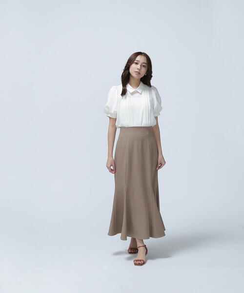 「NATURAL BEAUTY BASIC」 半袖ブラウス SMALL ベージュ レディース_画像7