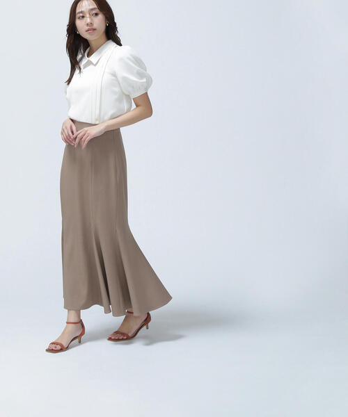 「NATURAL BEAUTY BASIC」 半袖ブラウス SMALL ベージュ レディース_画像8