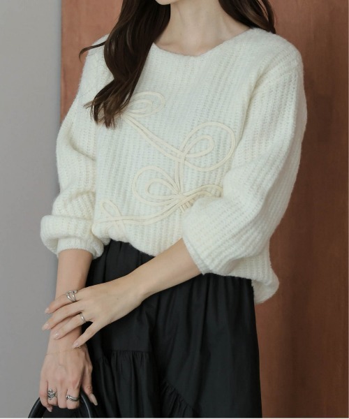 ニット セーター リボンラインニット レディース : ZOZOTOWN Yahoo!店