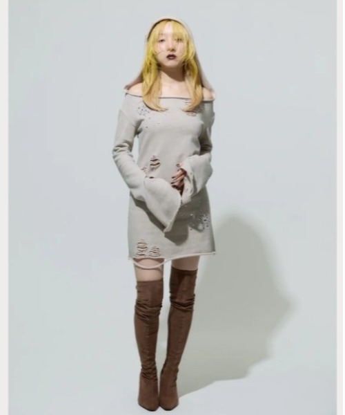 neith.（ネイス） ワンピース neith./ネイス/Love Veil Sweat Dress