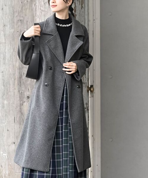 r・p・s コート チェスターコート ダブルロングコート レディース